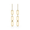 Paperclip Diamond Drop Earrings