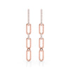 Paperclip Diamond Drop Earrings