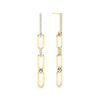 Paperclip Diamond Drop Earrings