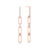 Paperclip Diamond Drop Earrings