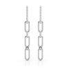 Paperclip Diamond Drop Earrings