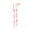 Paperclip Diamond Drop Earrings