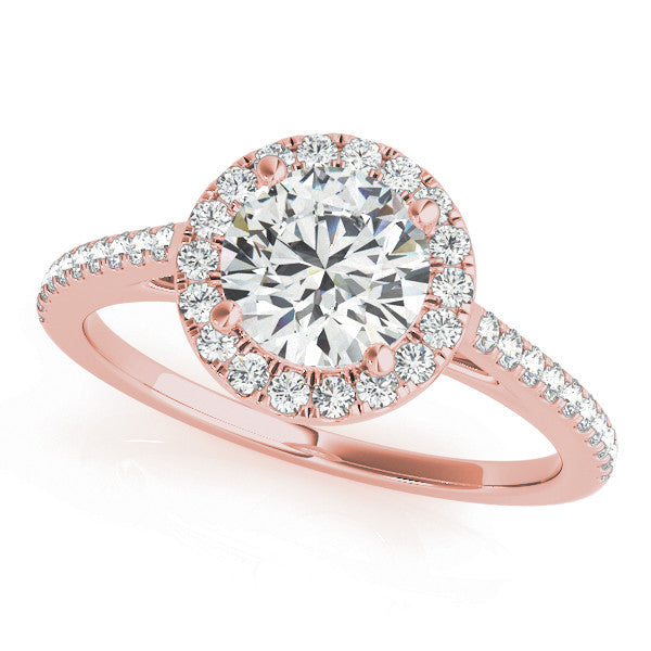 Round Halo Pavé Engagement Ring