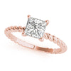 Princess Solitaire Twisted Engagement Ring