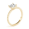 Princess Solitaire Twisted Engagement Ring