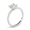 Princess Solitaire Twisted Engagement Ring