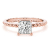 Princess Solitaire Twisted Engagement Ring