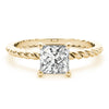 Princess Solitaire Twisted Engagement Ring