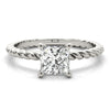 Princess Solitaire Twisted Engagement Ring