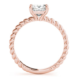 Princess Solitaire Twisted Engagement Ring