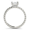 Princess Solitaire Twisted Engagement Ring