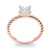 Princess Solitaire Twisted Engagement Ring