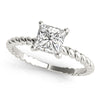 Princess Solitaire Twisted Engagement Ring