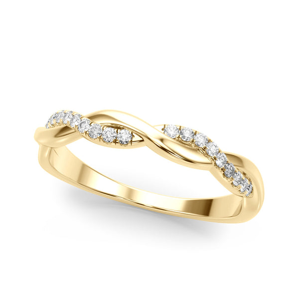 Twisted Pavé Wedding Ring