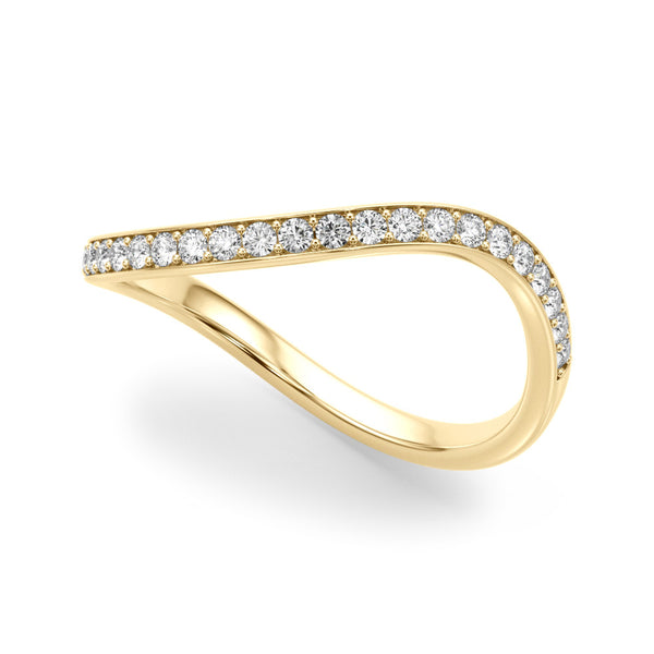 Curved Half Eternity Pavé Diamond Ring