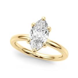 Marquise Solitaire Engagement Ring