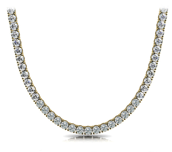 Round Diamond Tennis Classic Necklace