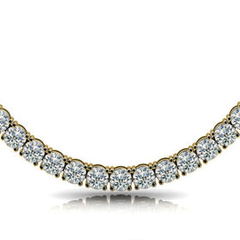 Round Diamond Tennis Classic Necklace