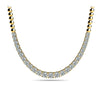 Round Progressive Diamond Half Riviera Necklace