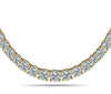 Round Progressive Diamond Half Riviera Necklace