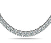 Round Progressive Diamond Half Riviera Necklace