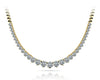 Round Progressive Diamond Half Riviera Necklace