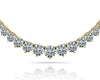 Round Progressive Diamond Half Riviera Necklace