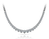 Round Progressive Diamond Half Riviera Necklace