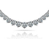 Round Progressive Diamond Half Riviera Necklace