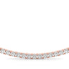 Round Diamond Half Tennis Necklace