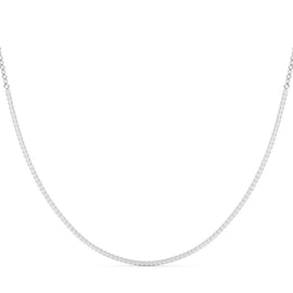 Round Diamond Half Tennis Necklace