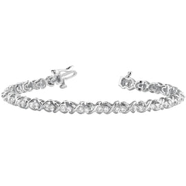 Round Diamond XO Bracelet