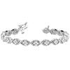 Round Diamond Cluster XO Bracelet