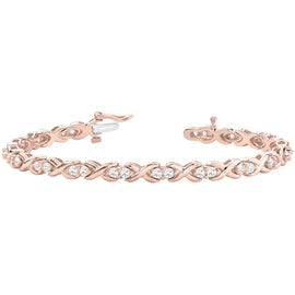 Round Diamond XO Bracelet