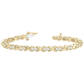 Round Diamond XO Bracelet