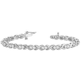 Round Diamond XO Bracelet