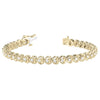 Round Diamond Heart Tennis Bracelet