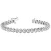 Round Diamond Heart Tennis Bracelet