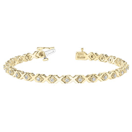 Round Diamond XO Tennis Bracelet