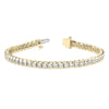 Round Rub Over Diamond Tennis Bracelet