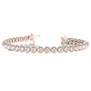 Round Rub-Over Diamond Tennis Bracelet