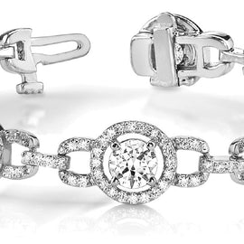 Round Diamond Pavé Buckle Bracelet