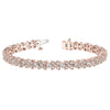 Round Diamond Floral Tennis Bracelet