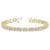 Round Diamond Floral Tennis Bracelet