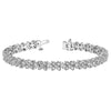 Round Diamond Floral Tennis Bracelet