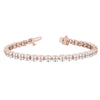 Round Diamond Cluster Tennis Bracelet