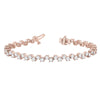 Round Diamond Scatter Tennis Bracelet