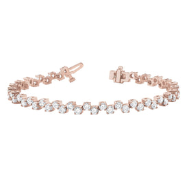 Round Diamond Scatter Tennis Bracelet