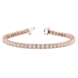 Round Diamond Bezel Tennis Bracelet