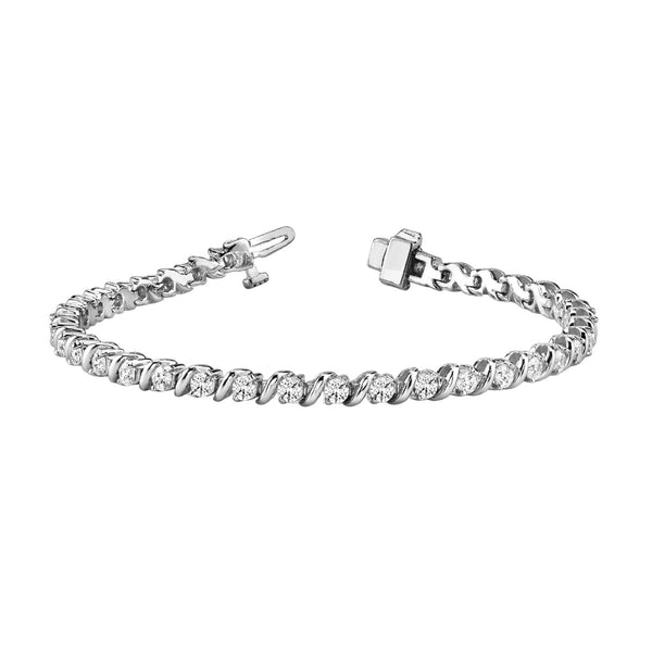 Round Diamond S Tennis Bracelet